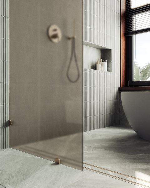 Душевая перегородка MaybahGlass MGD-265-2 79см бронза